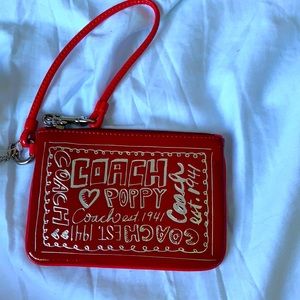 Coach Poppy Leather Wristlet